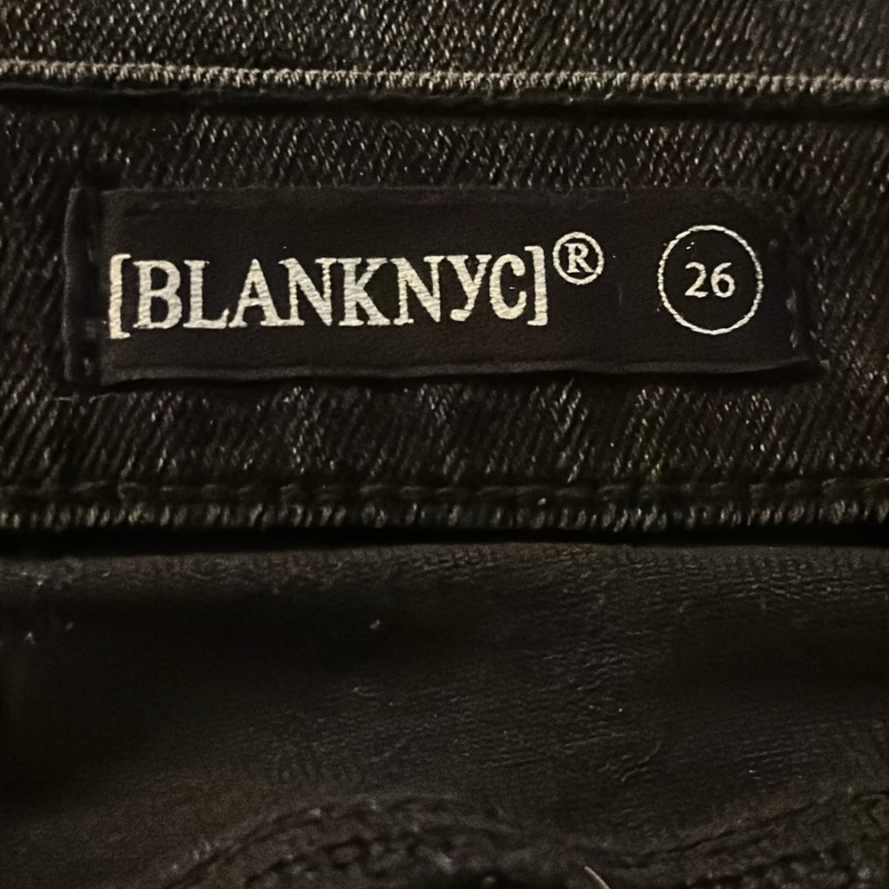 Blank NYC Mystique Denim Lace-Up Mini‎ Skirt Charcoal Gray/Black 26 #54L-0307 - Picture 10 of 11